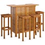 Juego muebles de bar para jardín 5 pzas madera maciza de acacia de , Conjuntos de jardín - Ref: Foro24-3115997, Precio: 385,1...