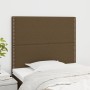 Cabeceros 2 unidades de tela marrón oscuro 90x5x78/88 cm de , Cabeceros y pies de cama - Ref: Foro24-3116177, Precio: 47,98 €...