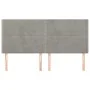 Headboards 4 units of light gray velvet 80x5x78/88 cm by , Headboards and footboards - Ref: Foro24-3116246, Price: 92,98 €, D...