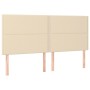 Cabeceros 4 unidades de tela color crema 100x5x78/88 cm de , Cabeceros y pies de cama - Ref: Foro24-3116219, Precio: 93,09 €,...