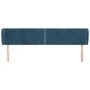 Dunkelblaues Samtkopfteil 163x23x78/88 cm von , Kopf- und Fußteile - Ref: Foro24-3117062, Preis: 75,49 €, Rabatt: %