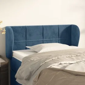Dark blue velvet headboard 83x23x78/88 cm by , Headboards and footboards - Ref: Foro24-3117178, Price: 48,38 €, Discount: %