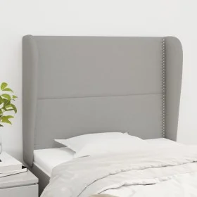 Cabecero con orejas de tela gris claro 93x23x118/128 cm de , Cabeceros y pies de cama - Ref: Foro24-3117798, Precio: 64,54 €,...