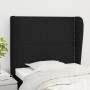 Cabecero con orejas de tela negro 103x23x118/128 cm de , Cabeceros y pies de cama - Ref: Foro24-3117808, Precio: 67,99 €, Des...