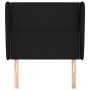 Cabecero con orejas de tela negro 103x23x118/128 cm de , Cabeceros y pies de cama - Ref: Foro24-3117808, Precio: 67,99 €, Des...