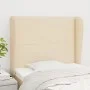 Headboard with cream fabric ears 93x23x118/128 cm by , Headboards and footboards - Ref: Foro24-3117803, Price: 73,56 €, Disco...