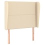 Cabecero con orejas de tela color crema 93x23x118/128 cm de , Cabeceros y pies de cama - Ref: Foro24-3117803, Precio: 75,09 €...