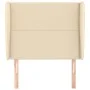 Headboard with cream fabric ears 93x23x118/128 cm by , Headboards and footboards - Ref: Foro24-3117803, Price: 73,56 €, Disco...