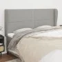 Headboard with light gray fabric ears 163x23x118/128 cm by , Headboards and footboards - Ref: Foro24-3117822, Price: 99,57 €,...
