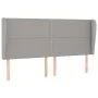 Headboard with light gray fabric ears 163x23x118/128 cm by , Headboards and footboards - Ref: Foro24-3117822, Price: 99,57 €,...