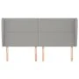 Headboard with light gray fabric ears 163x23x118/128 cm by , Headboards and footboards - Ref: Foro24-3117822, Price: 99,57 €,...