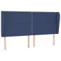Headboard with blue fabric ears 183x23x118/128 cm by , Headboards and footboards - Ref: Foro24-3117836, Price: 102,61 €, Disc...