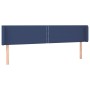 Cabecero de tela azul 183x16x78/88 cm de , Cabeceros y pies de cama - Ref: Foro24-3118648, Precio: 57,93 €, Descuento: %