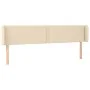 Kopfteil aus cremefarbenem Stoff, 203 x 16 x 78/88 cm von , Kopf- und Fußteile - Ref: Foro24-3118655, Preis: 57,26 €, Rabatt: %