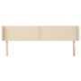 Cabecero de tela color crema 203x16x78/88 cm de , Cabeceros y pies de cama - Ref: Foro24-3118655, Precio: 59,01 €, Descuento: %