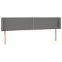Dark gray fabric headboard 183x16x78/88 cm by , Headboards and footboards - Ref: Foro24-3118643, Price: 58,23 €, Discount: %