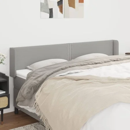 Light gray fabric headboard 163x16x78/88 cm by , Headboards and footboards - Ref: Foro24-3118634, Price: 56,66 €, Discount: %