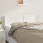 Cabecero de cuero sintético blanco 147x16x78/88 cm de , Cabeceros y pies de cama - Ref: Foro24-3118719, Precio: 69,77 €, Desc...