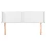 White synthetic leather headboard 147x16x78/88 cm by , Headboards and footboards - Ref: Foro24-3118719, Price: 68,53 €, Disco...
