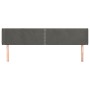 Cabecero de terciopelo gris oscuro 163x16x78/88 cm de , Cabeceros y pies de cama - Ref: Foro24-3118683, Precio: 68,35 €, Desc...