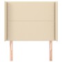 Cabecero con orejas de tela color crema 93x16x118/128 cm de , Cabeceros y pies de cama - Ref: Foro24-3119427, Precio: 71,74 €...
