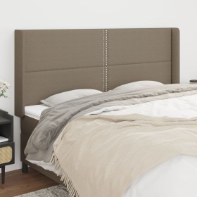 Cabecero con orejas de tela gris taupe 163x16x118/128 cm de , Cabeceros y pies de cama - Ref: Foro24-3119450, Precio: 114,83 ...