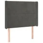 Kopfteil mit dunkelgrauen Samtohren 83x16x118/128 cm von , Kopf- und Fußteile - Ref: Foro24-3119471, Preis: 66,44 €, Rabatt: %