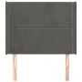 Kopfteil mit dunkelgrauen Samtohren 83x16x118/128 cm von , Kopf- und Fußteile - Ref: Foro24-3119471, Preis: 66,44 €, Rabatt: %