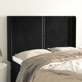 Cabecero con orejas de terciopelo negro 147x16x118/128 cm de , Cabeceros y pies de cama - Ref: Foro24-3119490, Precio: 96,90 ...