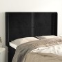 Cabecero con orejas de terciopelo negro 147x16x118/128 cm de , Cabeceros y pies de cama - Ref: Foro24-3119490, Precio: 96,90 ...