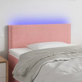 Rosa Samtkopfteil mit LED 100x5x78/88 cm von , Kopf- und Fußteile - Ref: Foro24-3121519, Preis: 49,23 €, Rabatt: %