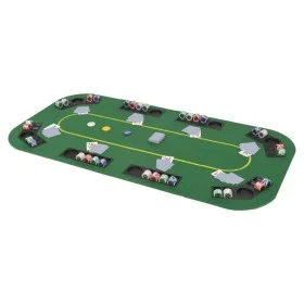 Poker surface 8 players folding into 4 rectangular green by vidaXL, Game and poker tables - Ref: Foro24-80208, Price: 85,37 €...