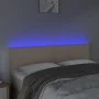 Kopfteil mit LED-Kunstleder in der Farbe Cappuccino, 144 x 5 x 78/88 cm von , Kopf- und Fußteile - Ref: Foro24-3121567, Preis...