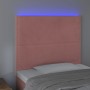 Cabecero con luces LED terciopelo rosa 80x5x118/128 cm de , Cabeceros y pies de cama - Ref: Foro24-3122319, Precio: 58,82 €, ...