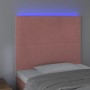 Cabecero con luces LED terciopelo rosa 100x5x118/128 cm de , Cabeceros y pies de cama - Ref: Foro24-3122331, Precio: 56,45 €,...