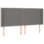 Cabecero con LED de tela gris oscuro 163x16x118/128 cm de , Cabeceros y pies de cama - Ref: Foro24-3123915, Precio: 113,79 €,...