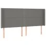 Dark gray fabric headboard with LED 163x16x118/128 cm by , Headboards and footboards - Ref: Foro24-3123915, Price: 113,62 €, ...