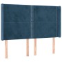 Cabecero con LED de terciopelo azul oscuro 147x16x118/128 cm de , Cabeceros y pies de cama - Ref: Foro24-3123960, Precio: 119...