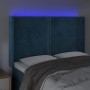 Cabecero con LED de terciopelo azul oscuro 147x16x118/128 cm de , Cabeceros y pies de cama - Ref: Foro24-3123960, Precio: 119...