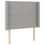 Light gray fabric headboard with LED 93x16x118/128 cm by , Headboards and footboards - Ref: Foro24-3123890, Price: 68,67 €, D...