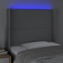 Cabecero con LED de tela gris claro 93x16x118/128 cm de , Cabeceros y pies de cama - Ref: Foro24-3123890, Precio: 67,48 €, De...