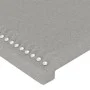 Light gray fabric headboard with LED 93x16x118/128 cm by , Headboards and footboards - Ref: Foro24-3123890, Price: 68,67 €, D...