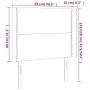 Light gray fabric headboard with LED 93x16x118/128 cm by , Headboards and footboards - Ref: Foro24-3123890, Price: 68,67 €, D...