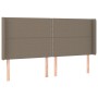 Cabecero con LED de tela gris taupe 203x16x118/128 cm de , Cabeceros y pies de cama - Ref: Foro24-3123934, Precio: 112,30 €, ...