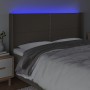 Cabecero con LED de tela gris taupe 203x16x118/128 cm de , Cabeceros y pies de cama - Ref: Foro24-3123934, Precio: 112,30 €, ...