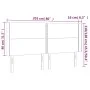 Taupe gray fabric headboard with LED 203x16x118/128 cm by , Headboards and footboards - Ref: Foro24-3123934, Price: 110,24 €,...