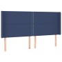 Cabecero con LED de tela azul 203x16x118/128 cm de , Cabeceros y pies de cama - Ref: Foro24-3123936, Precio: 110,56 €, Descue...
