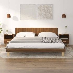 Mesitas de noche 2 unidades color roble marrón 40x35x47 cm de vidaXL, Mesitas de noche - Ref: Foro24-817302, Precio: 69,90 €,...
