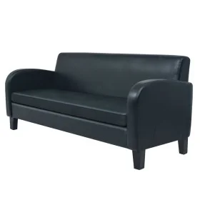 3 seater black artificial leather sofa by vidaXL, Sofas - Ref: Foro24-245588, Price: 397,21 €, Discount: %
