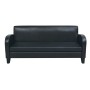 Sofá 3 plazas cuero artificial negro de vidaXL, Sofás - Ref: Foro24-245588, Precio: 402,19 €, Descuento: %